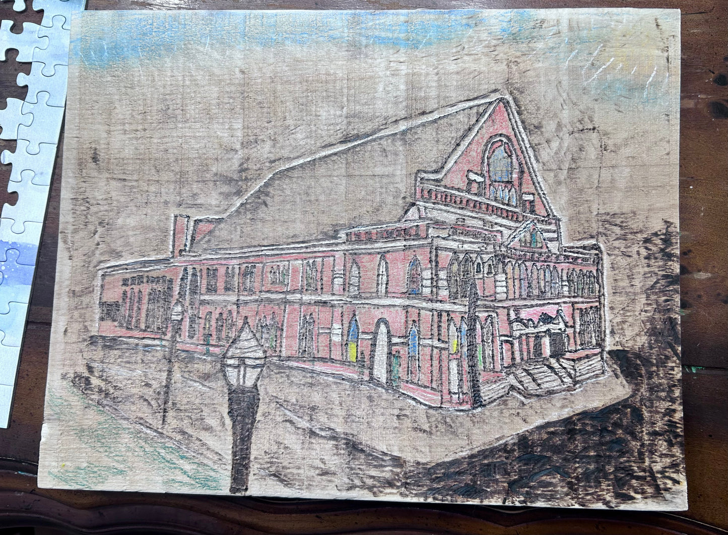 Woodburning Art With Watercolor Ryman Nashville TN