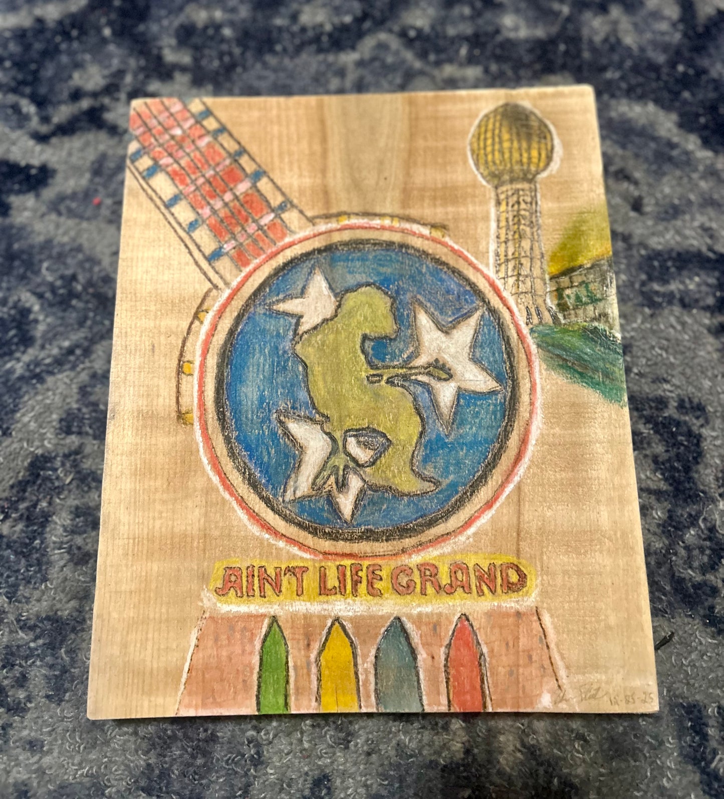 Wood Burning Art With Watercolor Tennessee WSP
