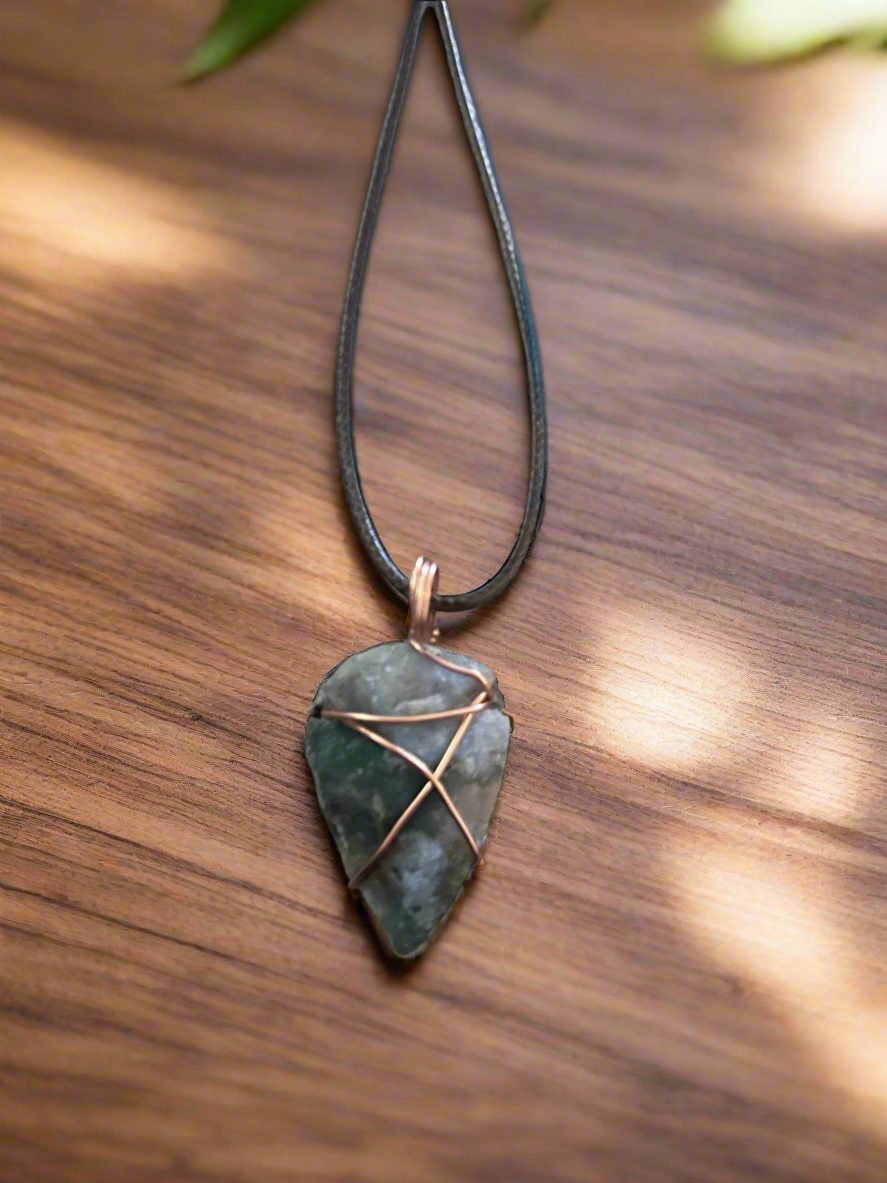 Mystery Arrowhead necklace pendant and Key Chain Ring