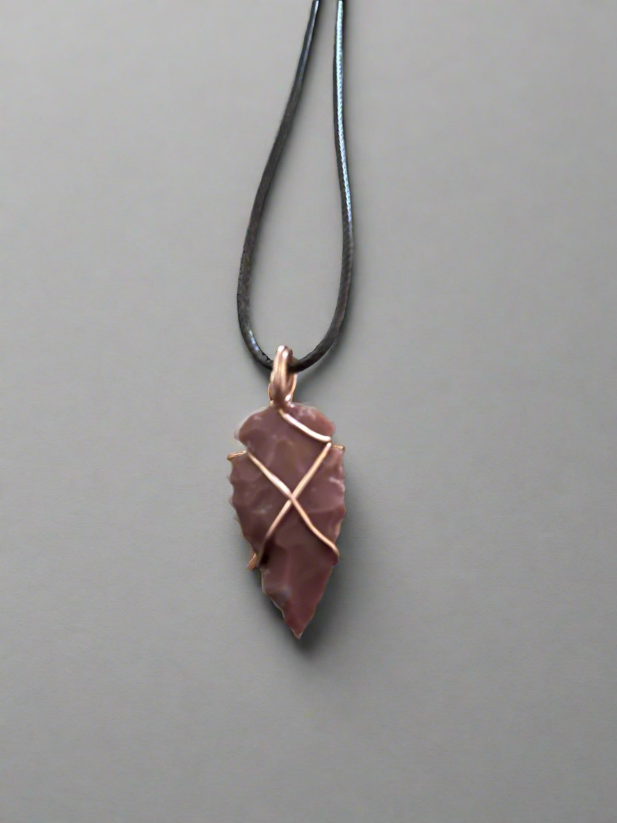 Mystery Arrowhead necklace pendant and Key Chain Ring