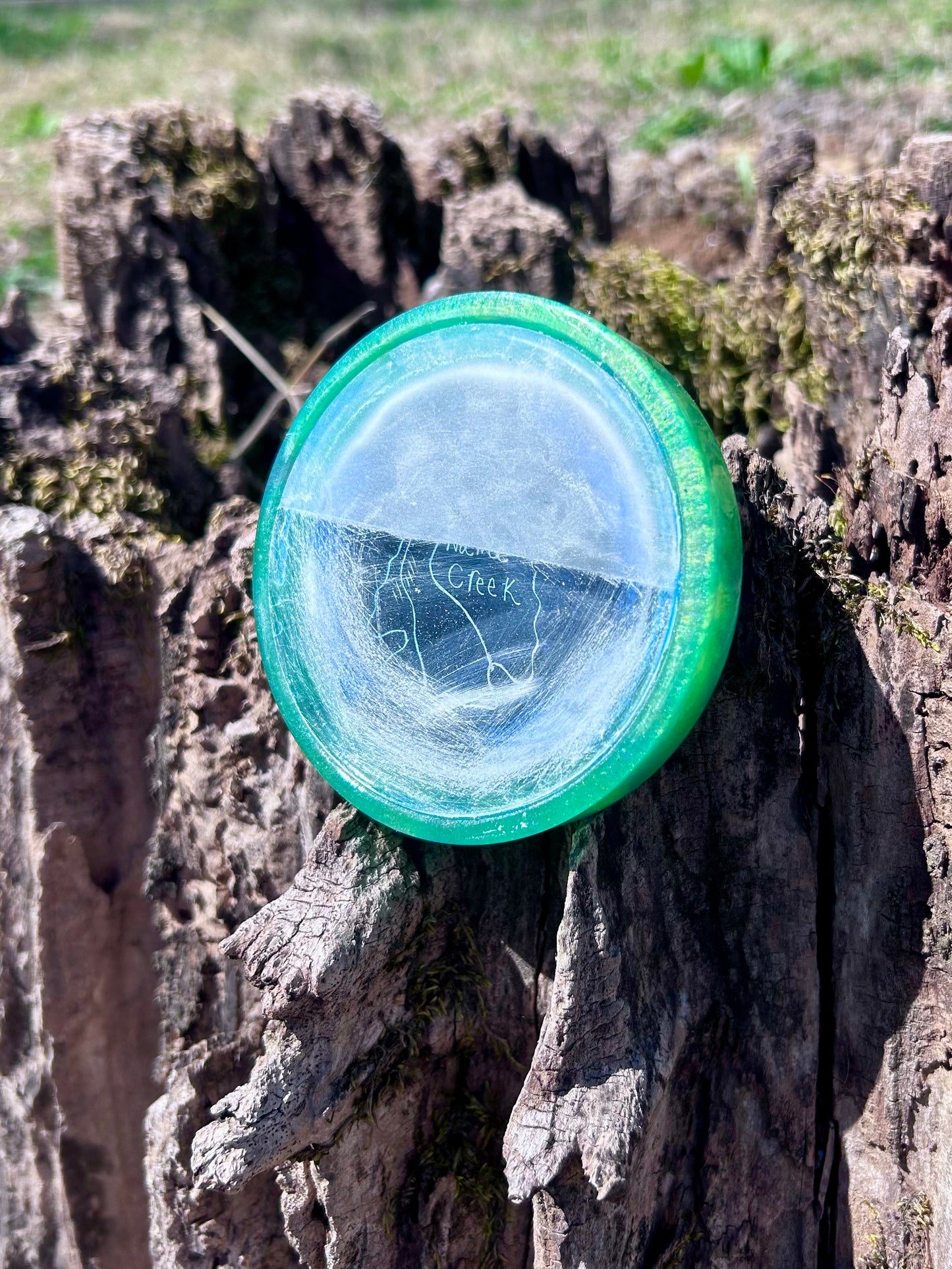Half Blasted Glass Over Aluminum Pot call (The Bobby)