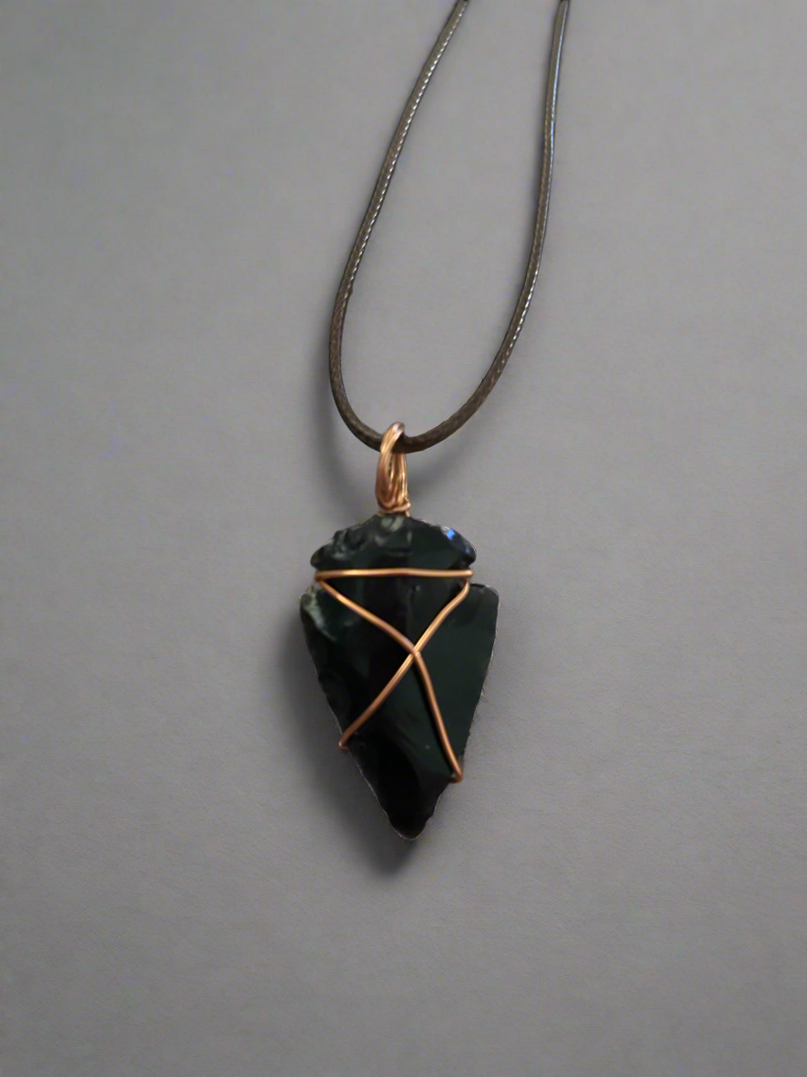 Mystery Arrowhead necklace pendant and Key Chain Ring
