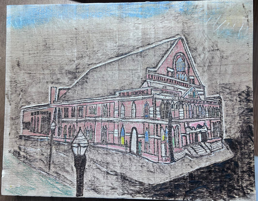 Woodburning Art With Watercolor Ryman Nashville TN