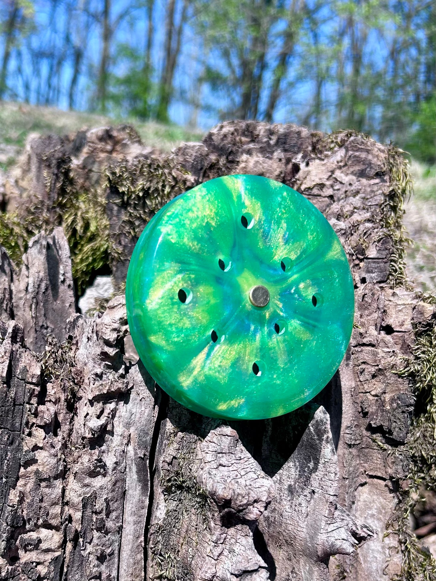 Half Blasted Glass Over Aluminum Pot call (The Bobby)