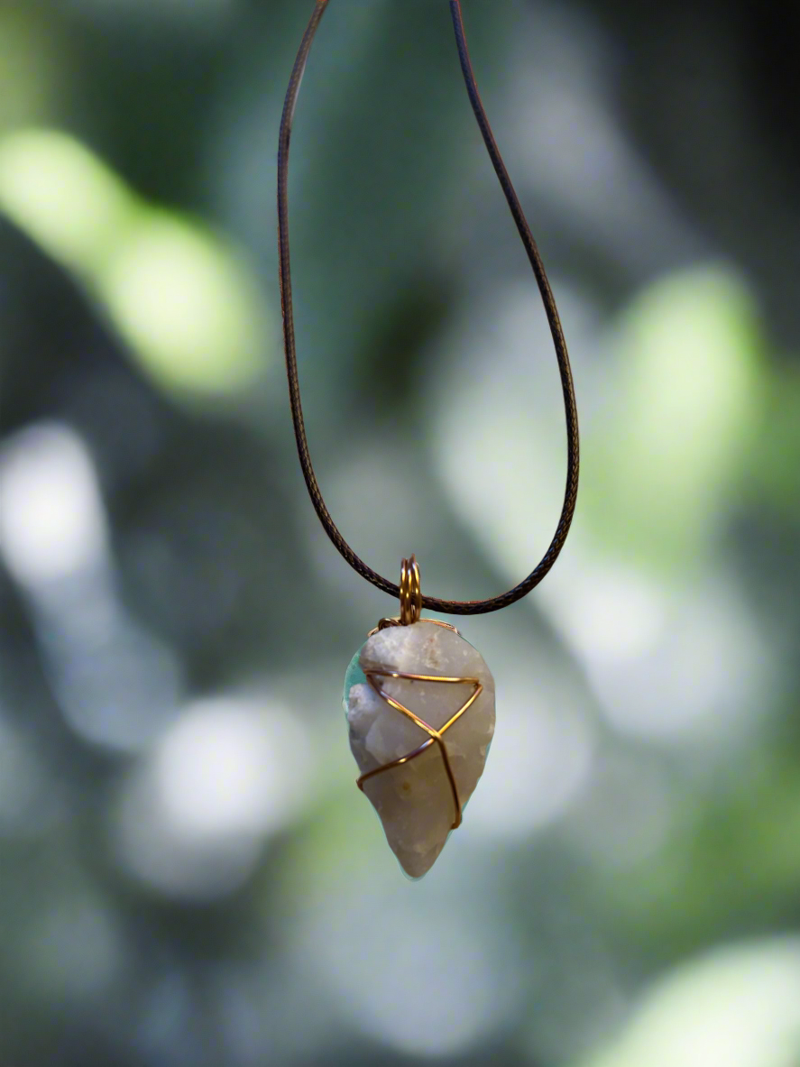 Mystery Arrowhead necklace pendant and Key Chain Ring