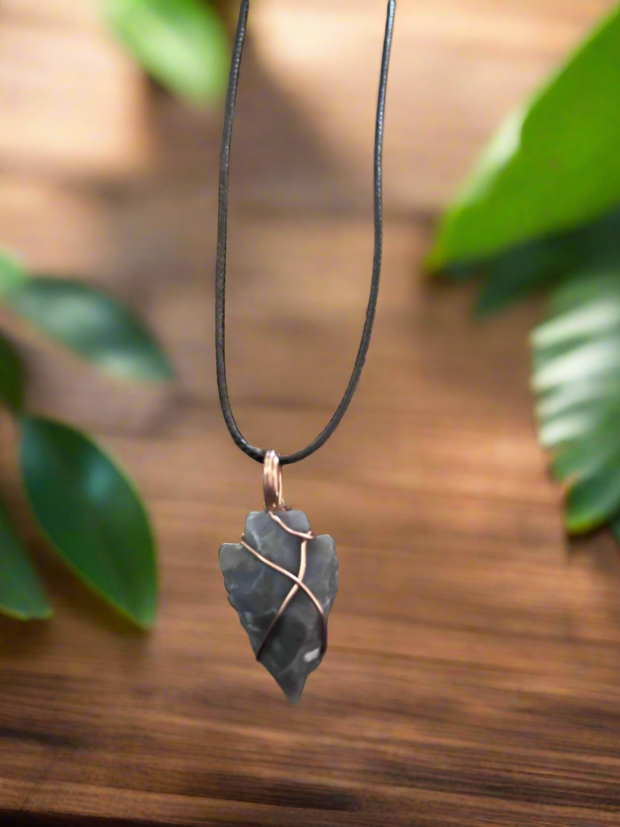 Mystery Arrowhead necklace pendant and Key Chain Ring