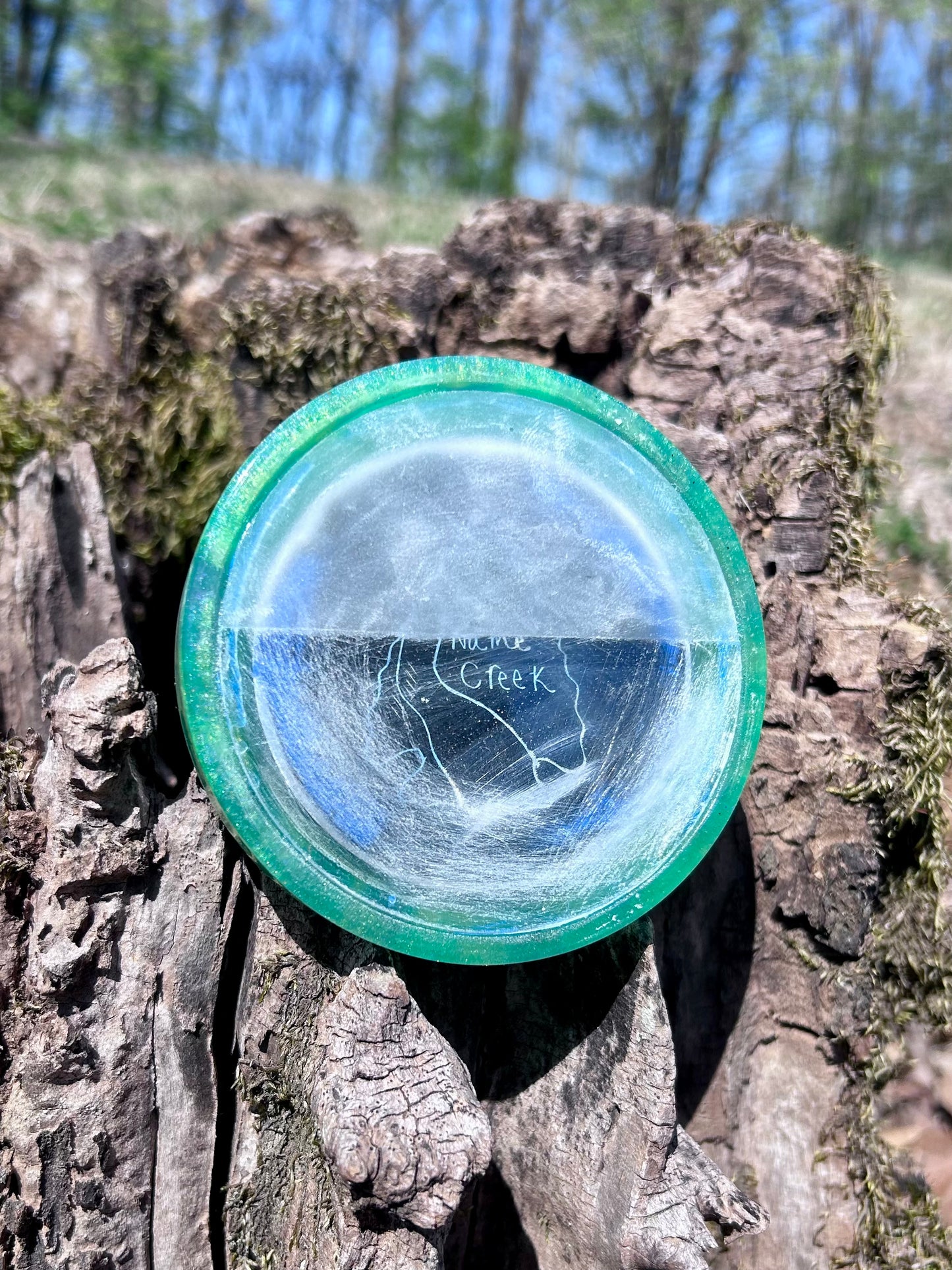 Half Blasted Glass Over Aluminum Pot call (The Bobby)
